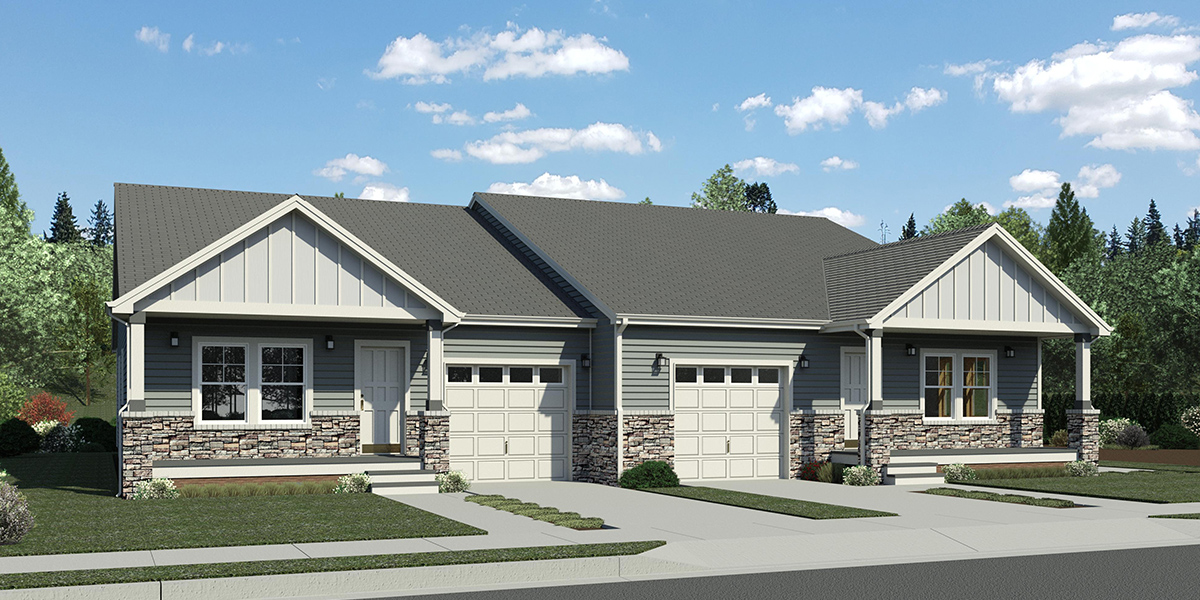 D-777 Wheelchair accessible, wide doorways and halls, duplex plan, D-777